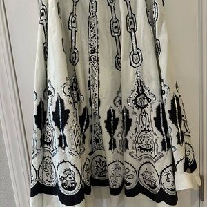 Kaktus Black and White Skater Skirt